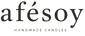 Logo of afésoy with the text 'Handmade Candles' below it.