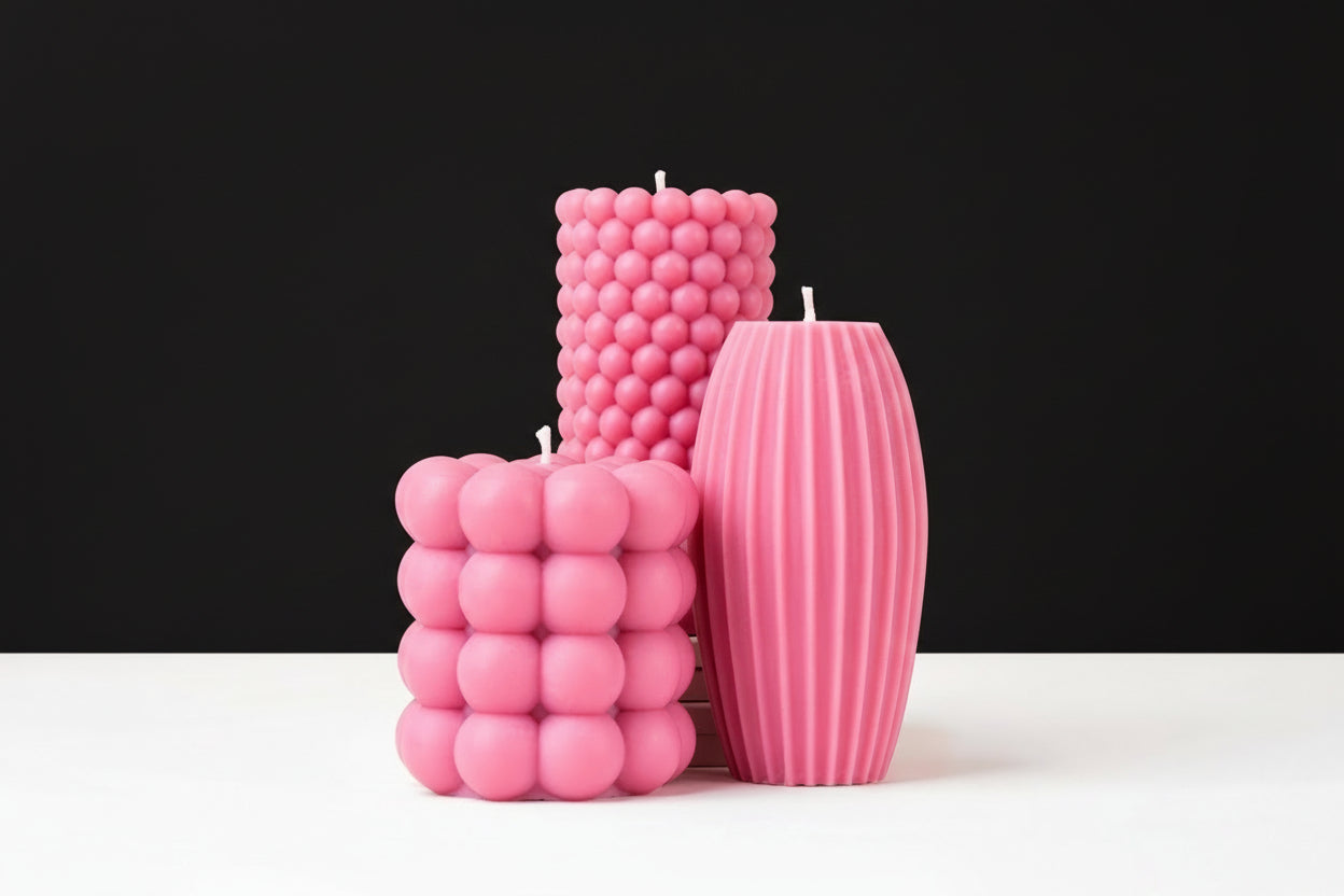 pink candles